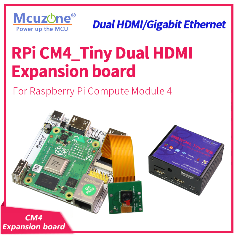 Raspberry Pi Compute Module 4 Dual Camera Board - RPi CM4_Tiny Плата расширения, двойной HDMI,